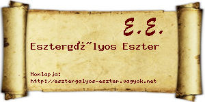 Esztergályos Eszter névjegykártya
